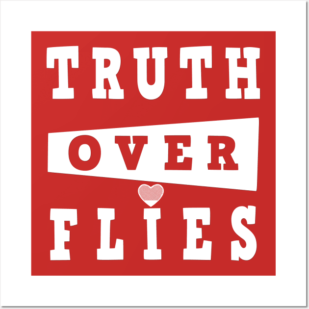 truth over flies, kamala pence debate Wall Art by artspot